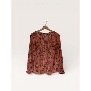 Boho Anko Women's Floral Long Sleeve Blouse Size 8